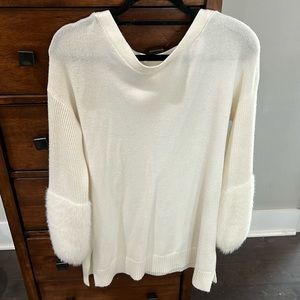 White long anthro sweater